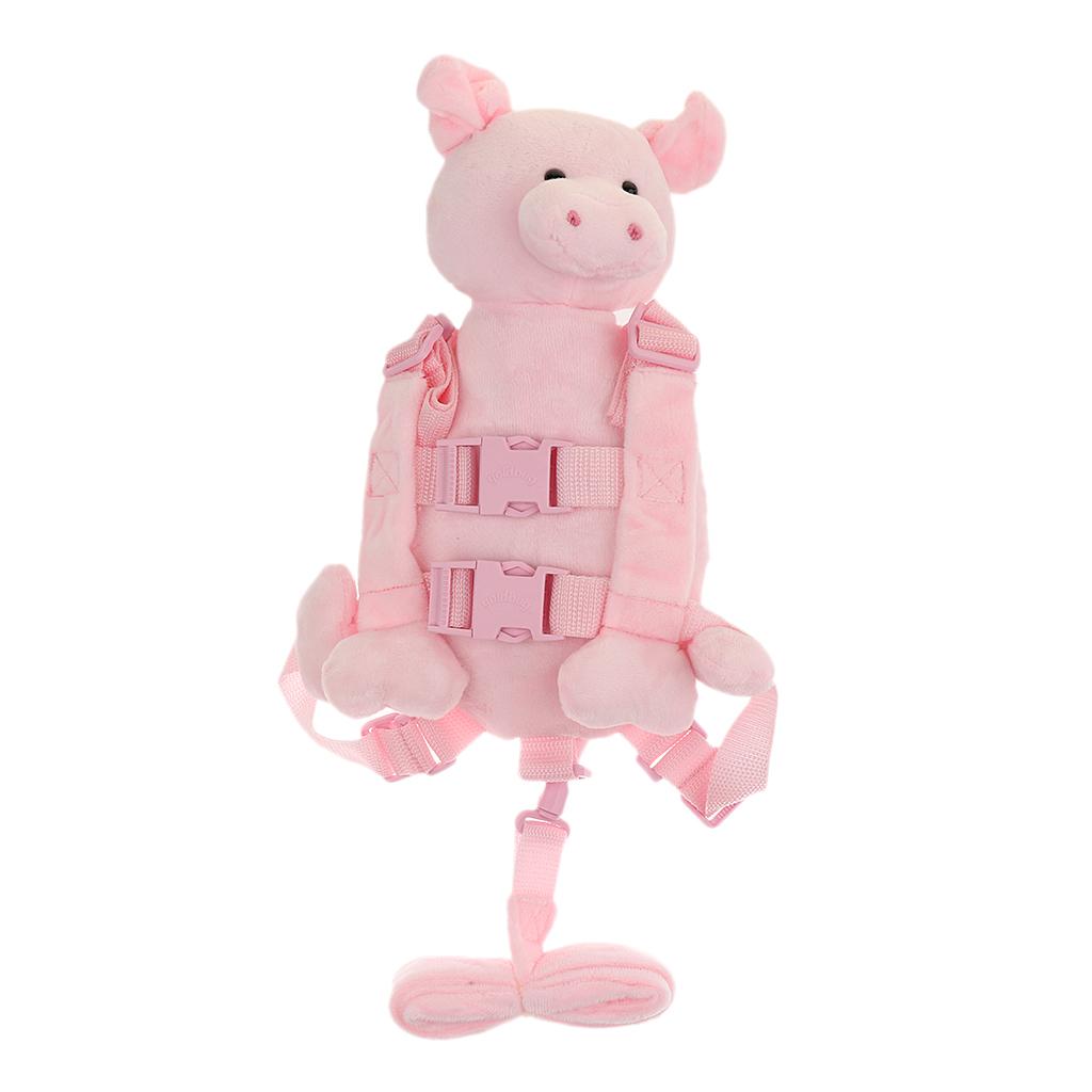 Safety Harness Leash Strap Kid Walking Backpack Reins Bag Pink Pig