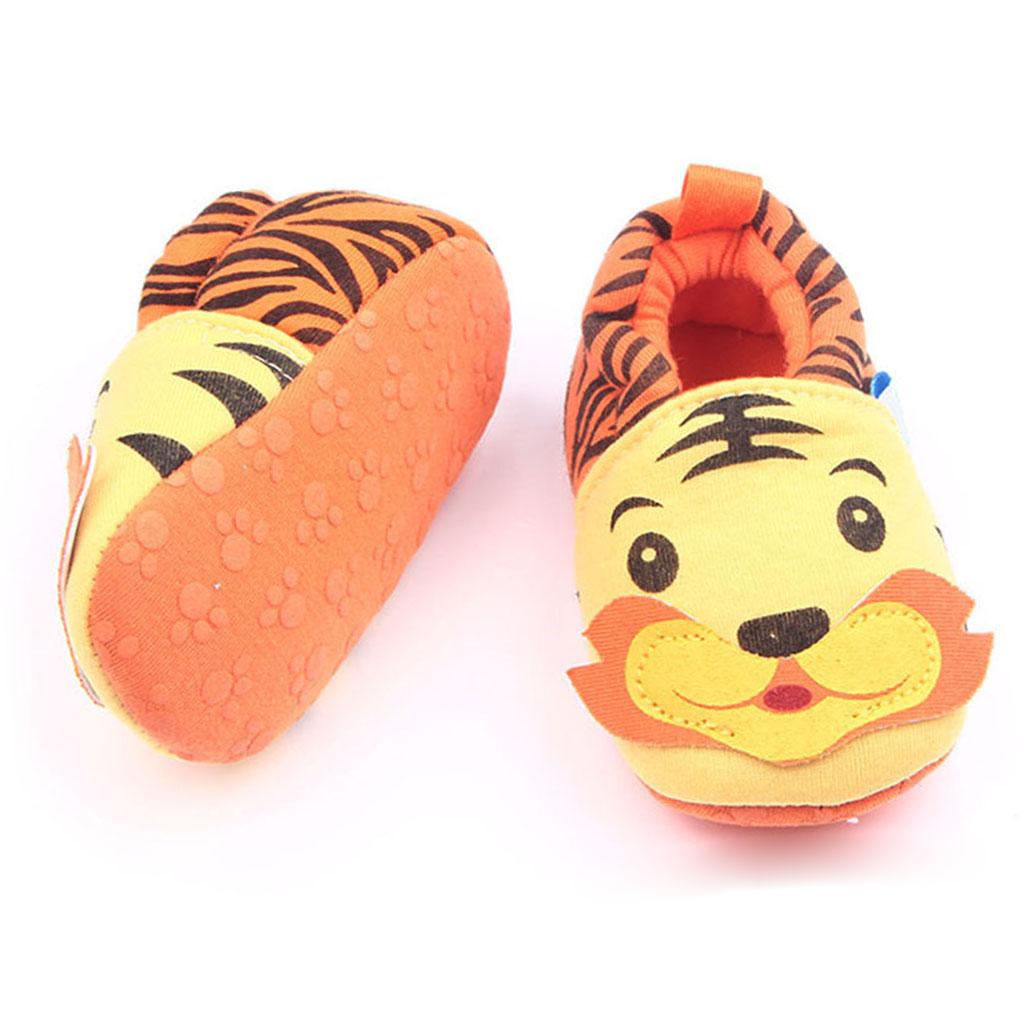 Cute Cartoon Animal Unisex Kids Toddler Soft Sole Baby Shoes Tiger - 13cm