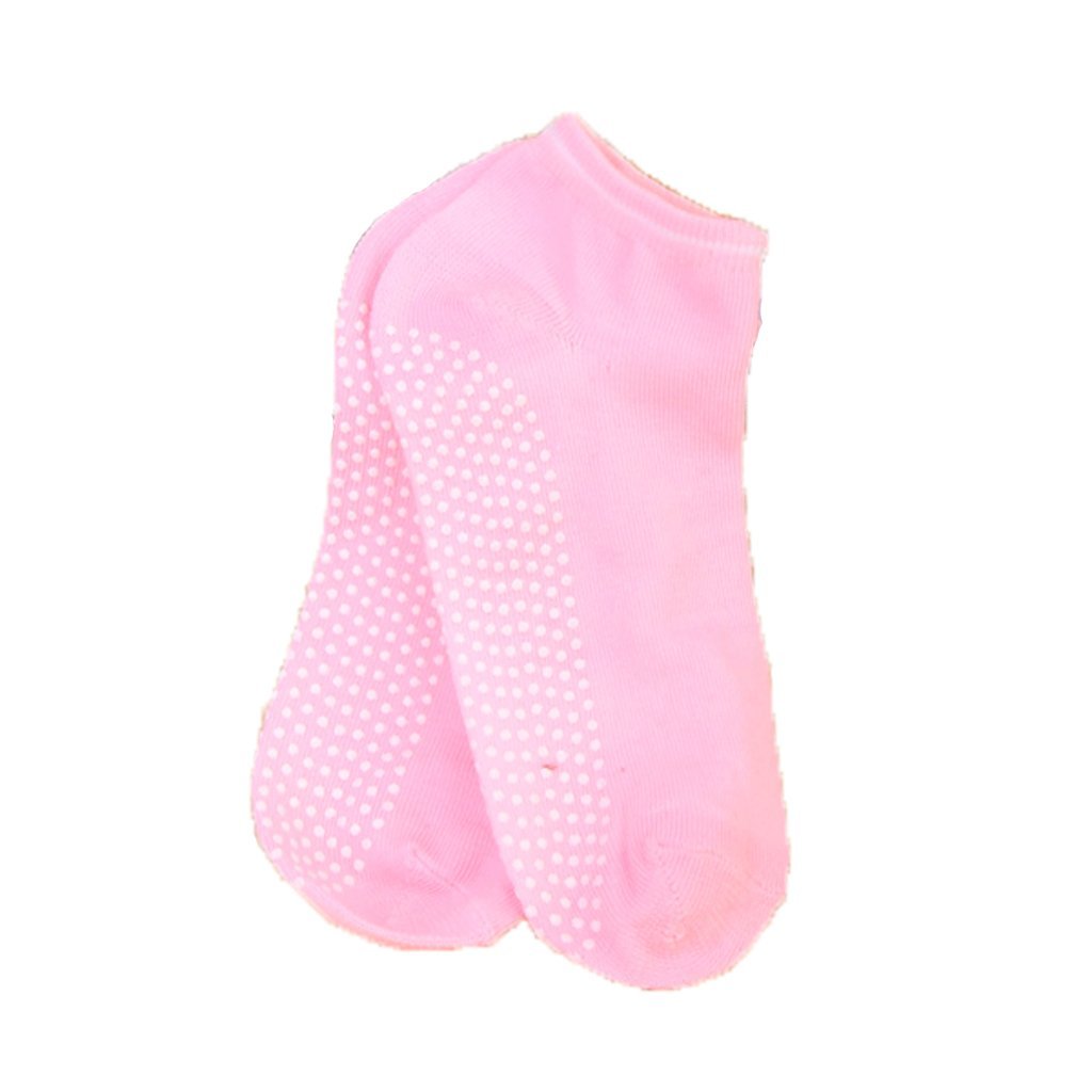 2 Pairs Women Non Slip Massage Granule Yoga Socks - Pink