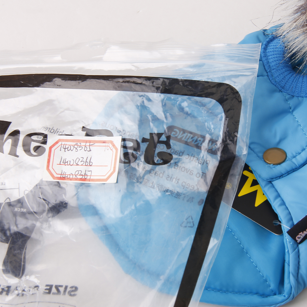 Luxury Pet Dog Winter Warm Coat Jacket Vest with Bowknot Blue S   