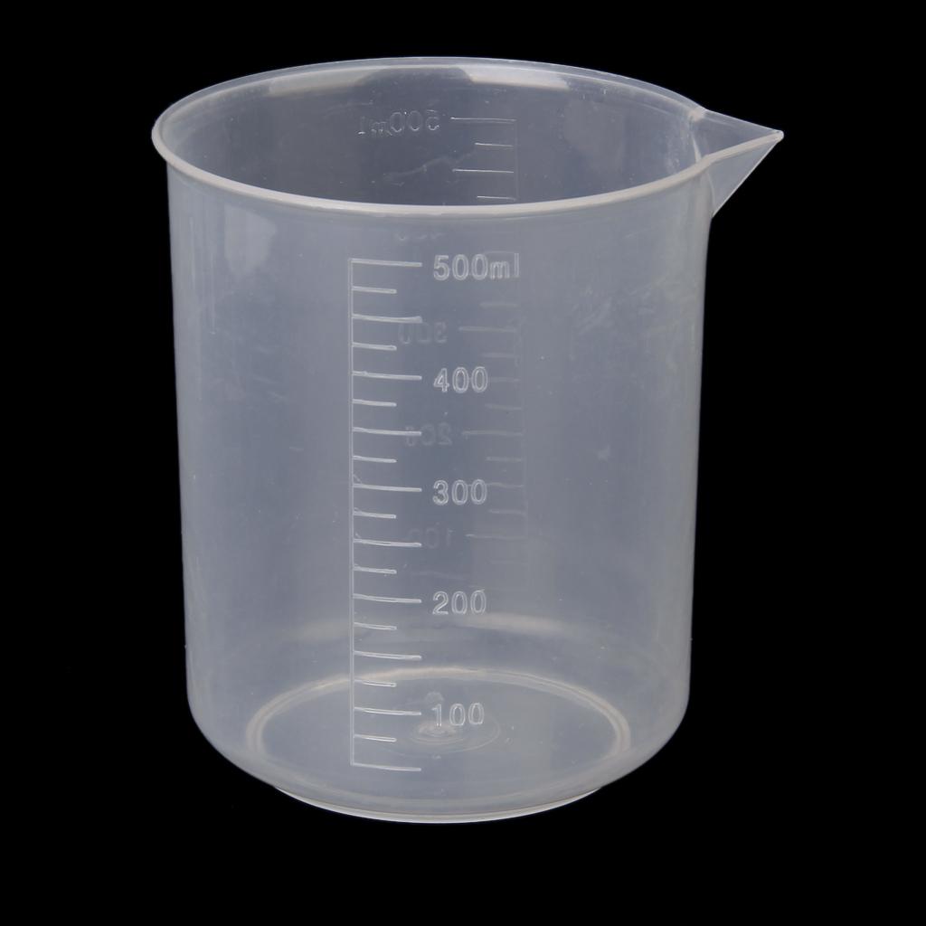 50ml-500ml Clear Graduated Beaker Measuring Cup Kitchen Lab Tool 500ml