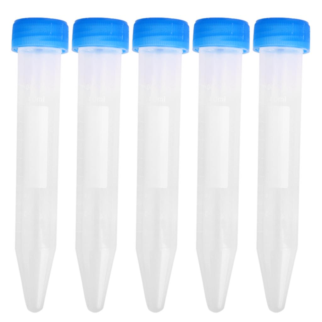 15pcs 10+15+50ml Plastic Graduated Centrifuge Tube Lab Test Sample Container