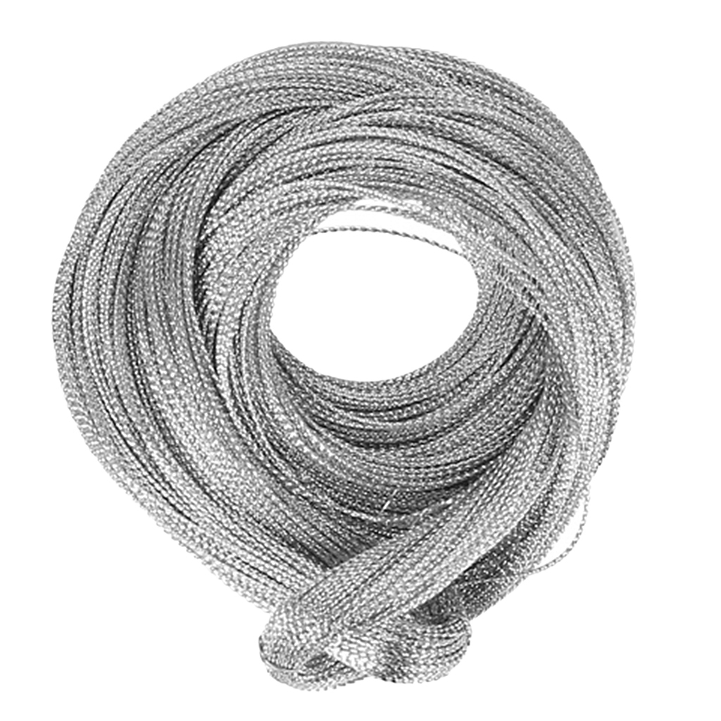 Multifunctional Silver String Metallic Jewelry Cord Card Braid 100 Yards