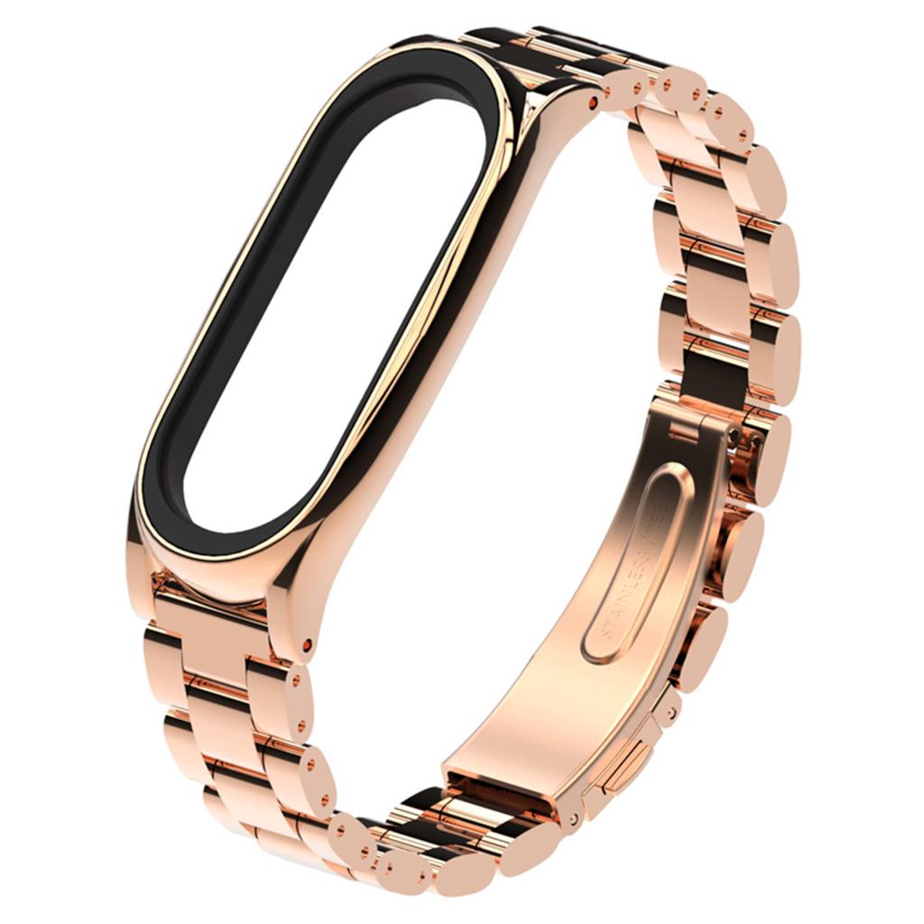 Replacement Band Metal Bracelet Wristband for Xiaomi Band 3 Rose Gold