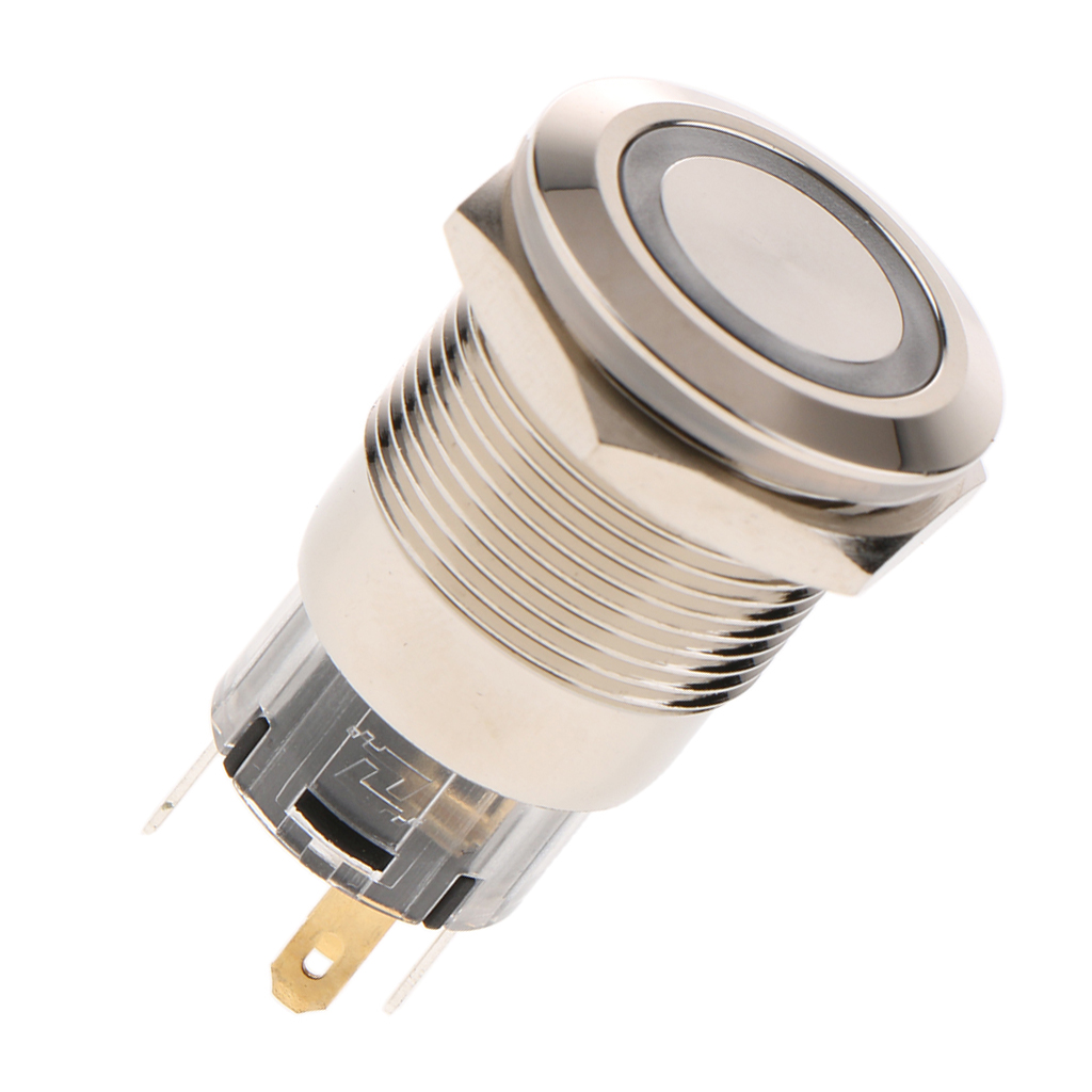 On/Off Push Button Switch 19mm Reset Switch Momentary Cap Round Green