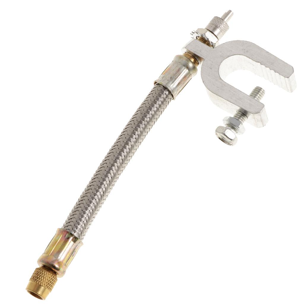 Braided Stainless Steel Tyre Valve Stem Extension Adaptor with Aluminum Clip