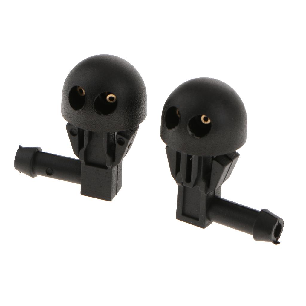 6x2X Plastic Car Front Dual Holes Windshield Washer Wiper Water Spray Nozzle