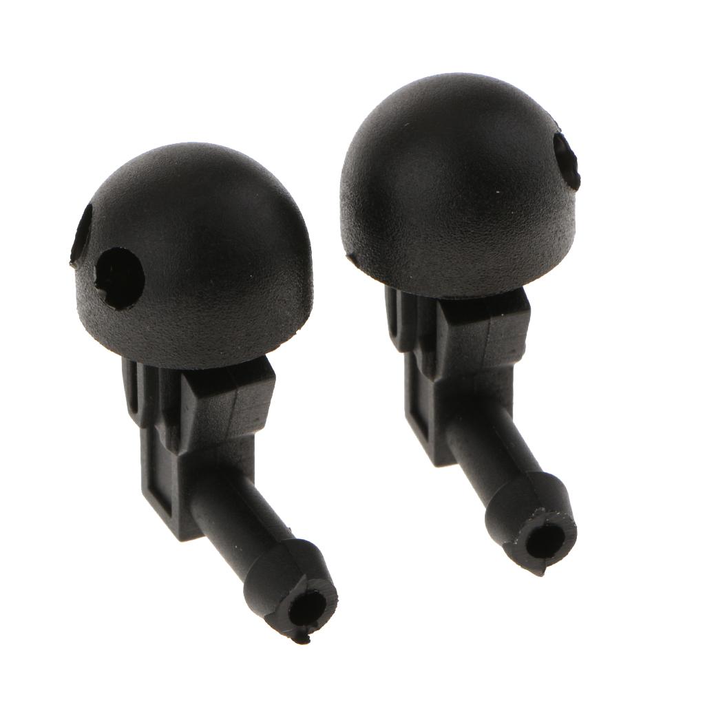 2x2X Plastic Car Front Dual Holes Windshield Washer Wiper Water Spray Nozzle
