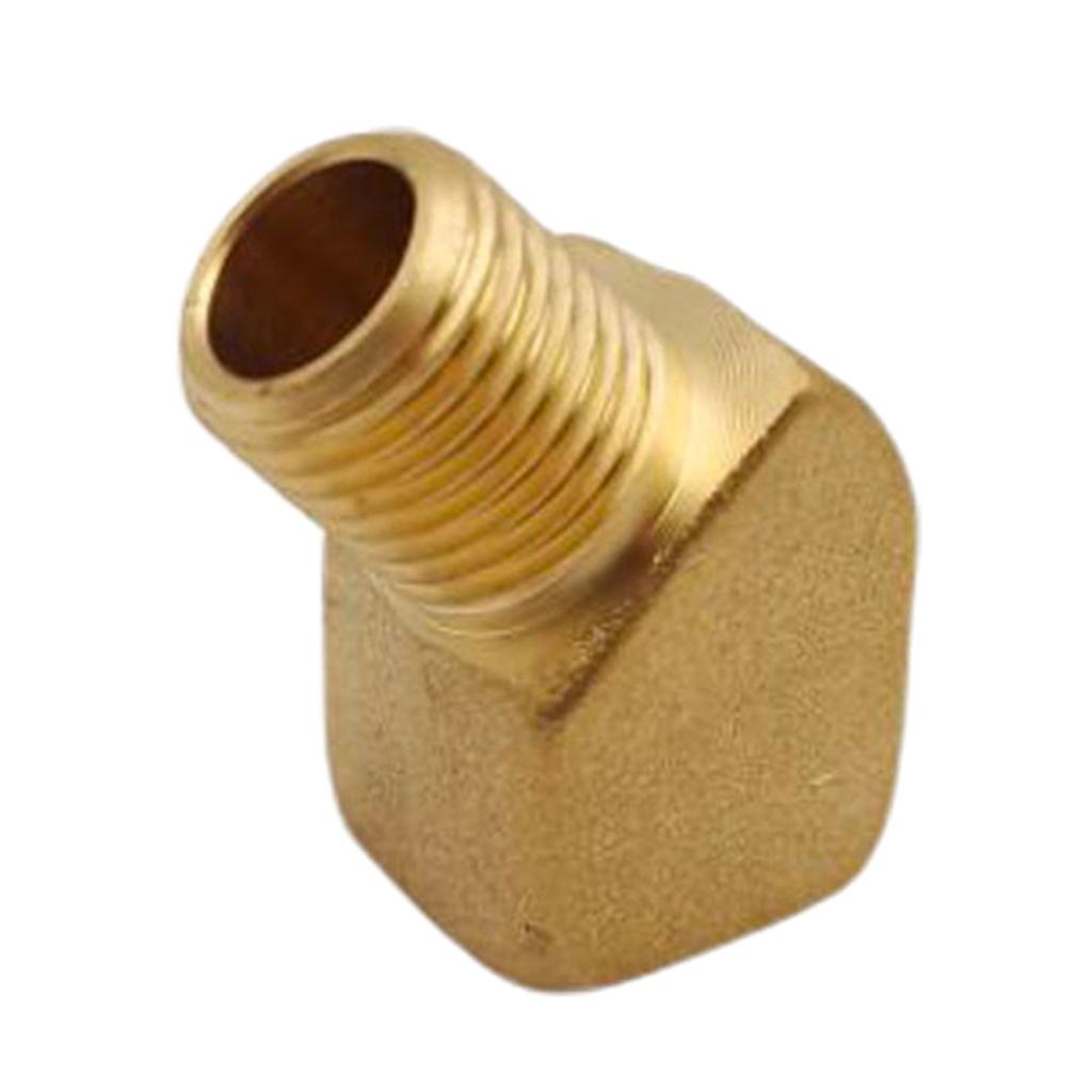 Solid Brass Street Pipe 45 Degree Elbow 1/4'' Male Female NPT Air Fuel Water