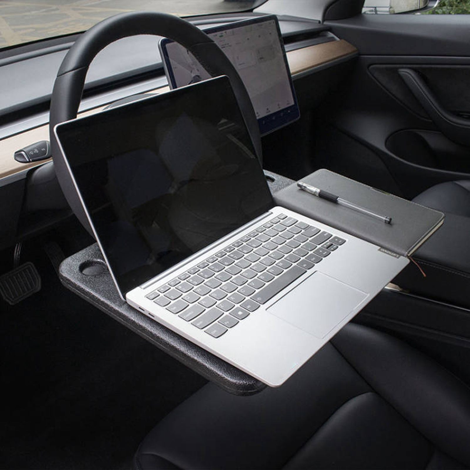 Portable Car Steering Wheel Computer Laptop Mount Dining Table for Tesla