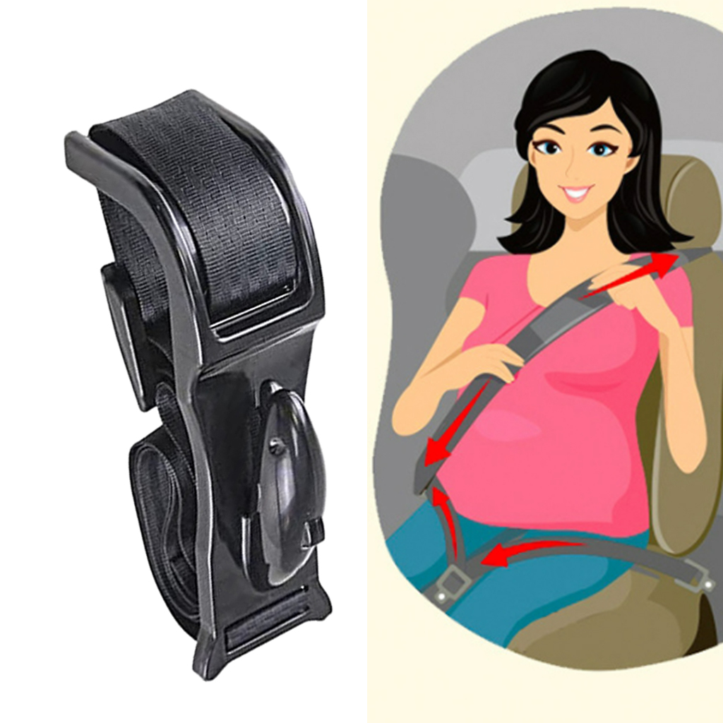 Bump Belt Adjuster Maternity Seatbelt for Pregnant Women Universal  Black