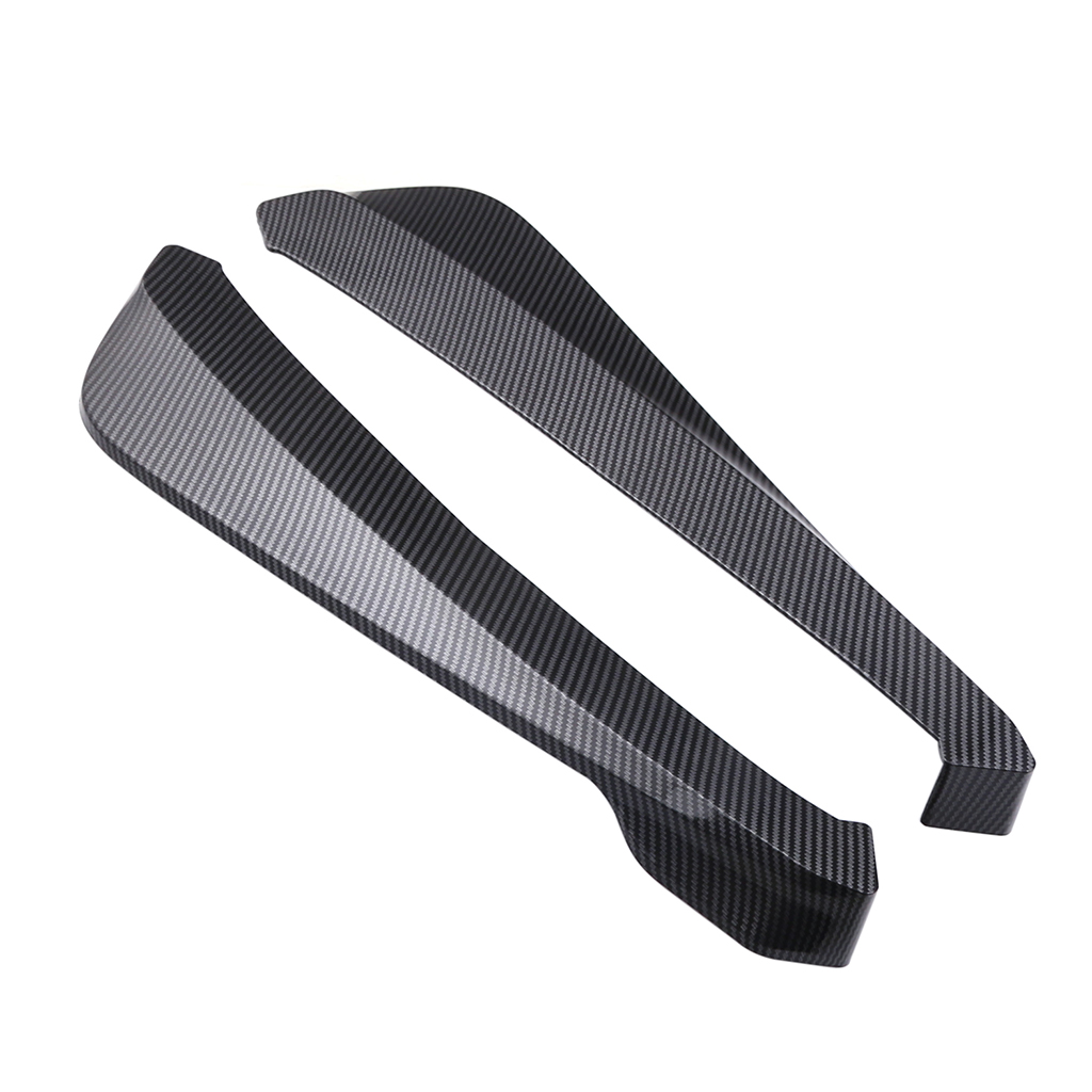 2pcs Rear Bumper Lip Wrap Diffuser Spoiler Universal 54x12x5CM Carbon Fiber