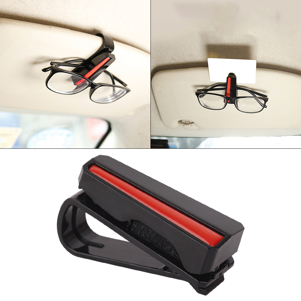 Vehicle Holder Clip Glasses for Car Sun Visor Universal Accessories Parts Red