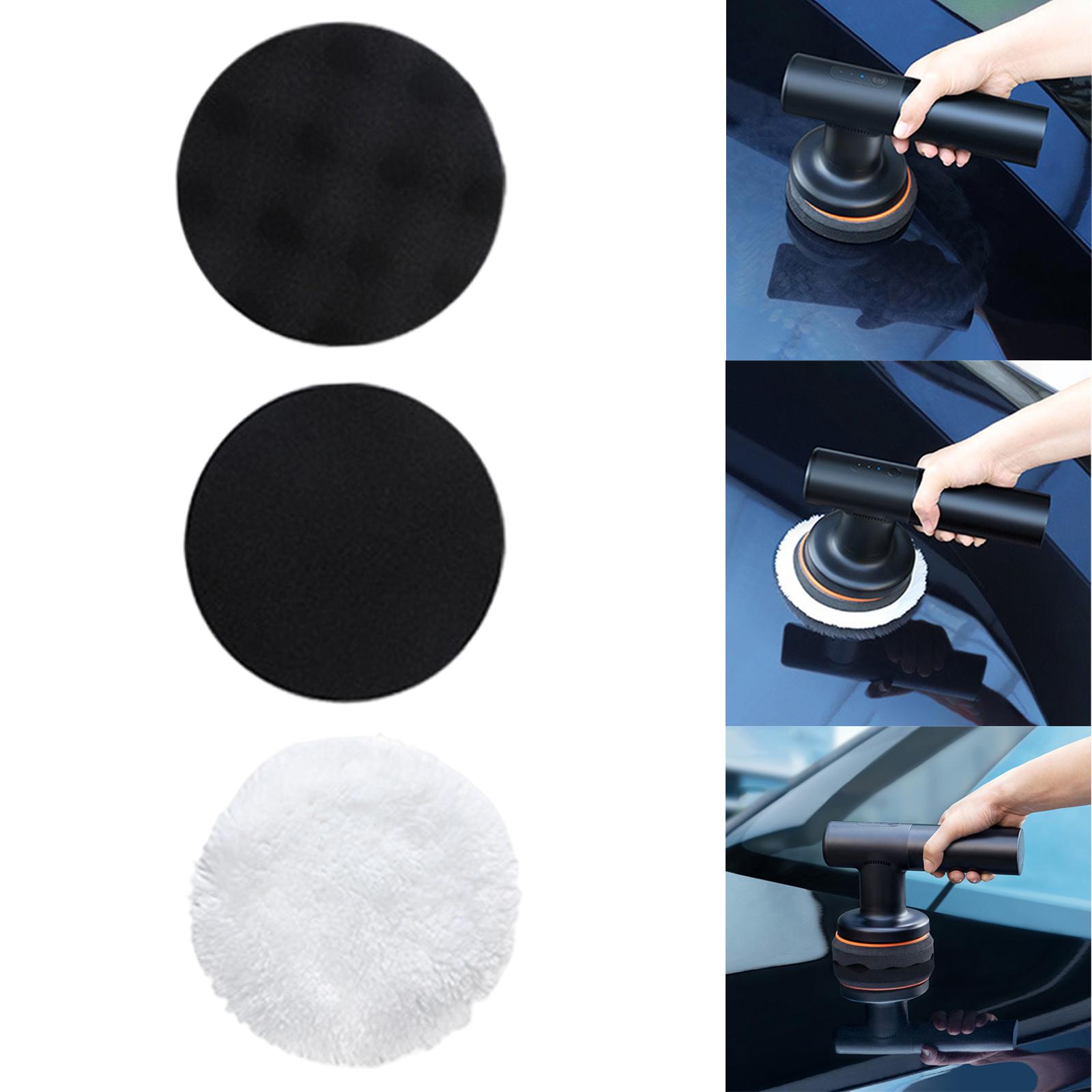 3pcs Car Polishing Machine Electric Wireless Polisher Polishing Pads Tools