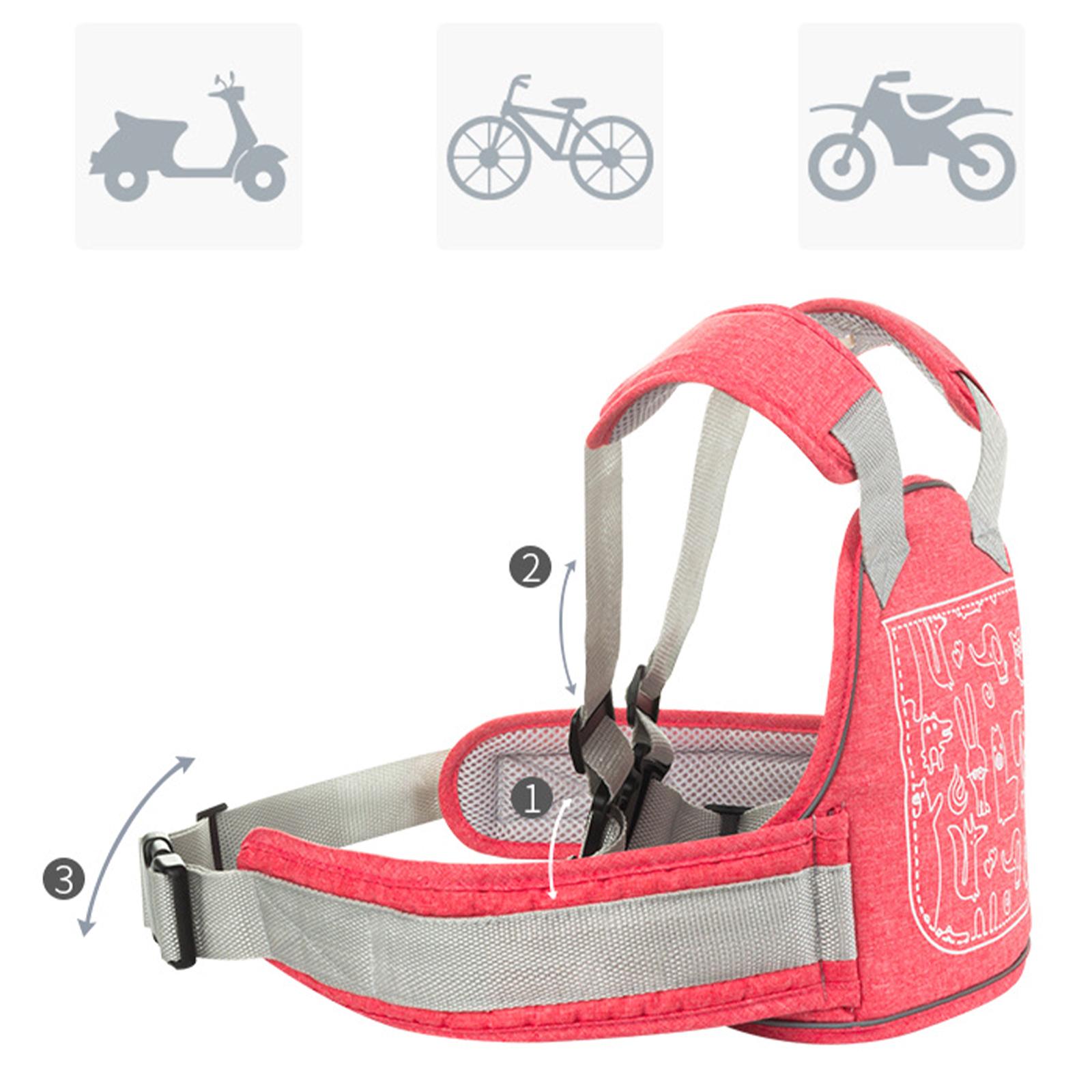 Motorcycle Children Kids Safety Belt Bicycle Seat Harness Belt Pink