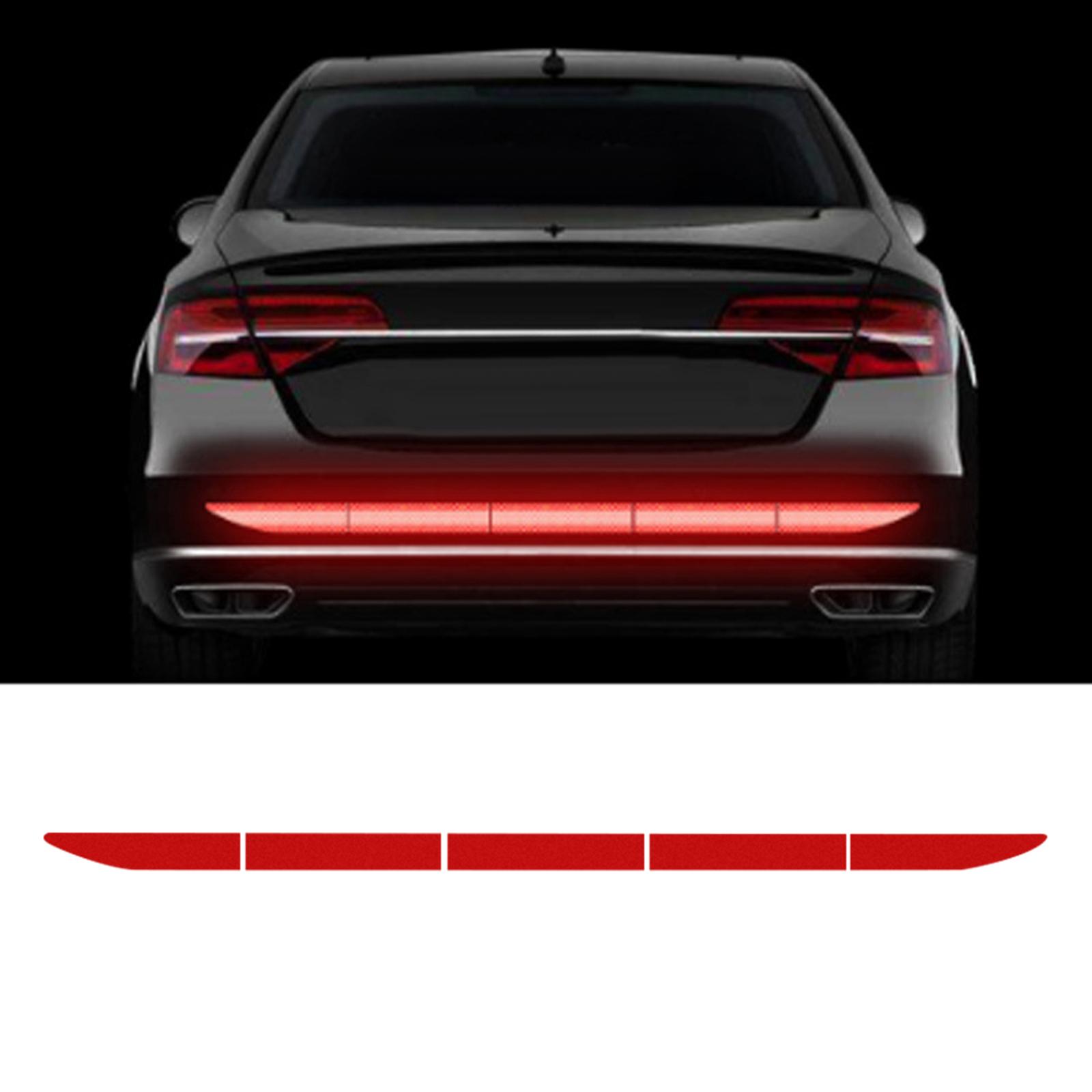 Cars Reflective Strip Sticker Waterproof Warning Tape for Trunk Night Red