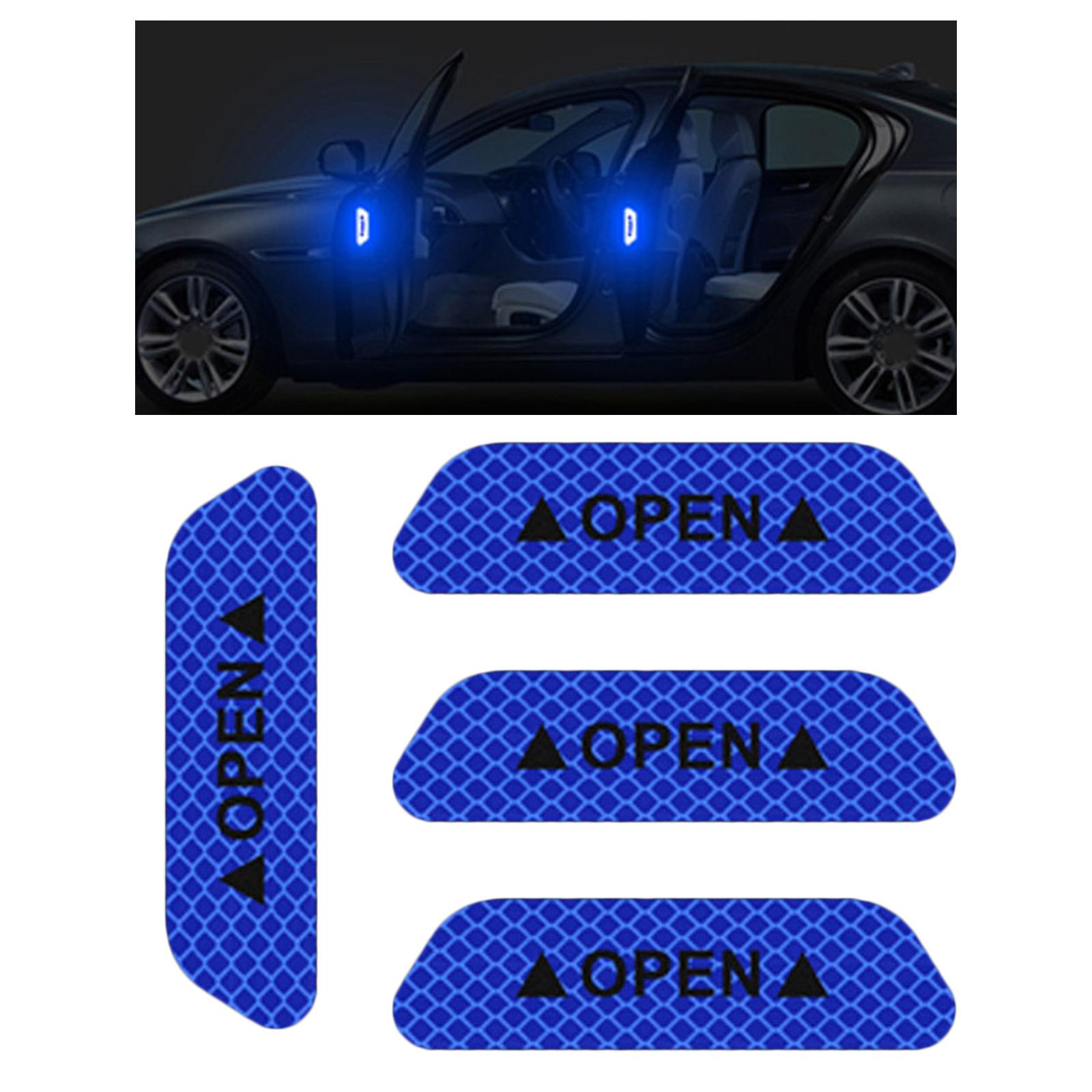 4x Reflective Tape Strong Adhesion for Vehicles Motorcycle Automotive Blue