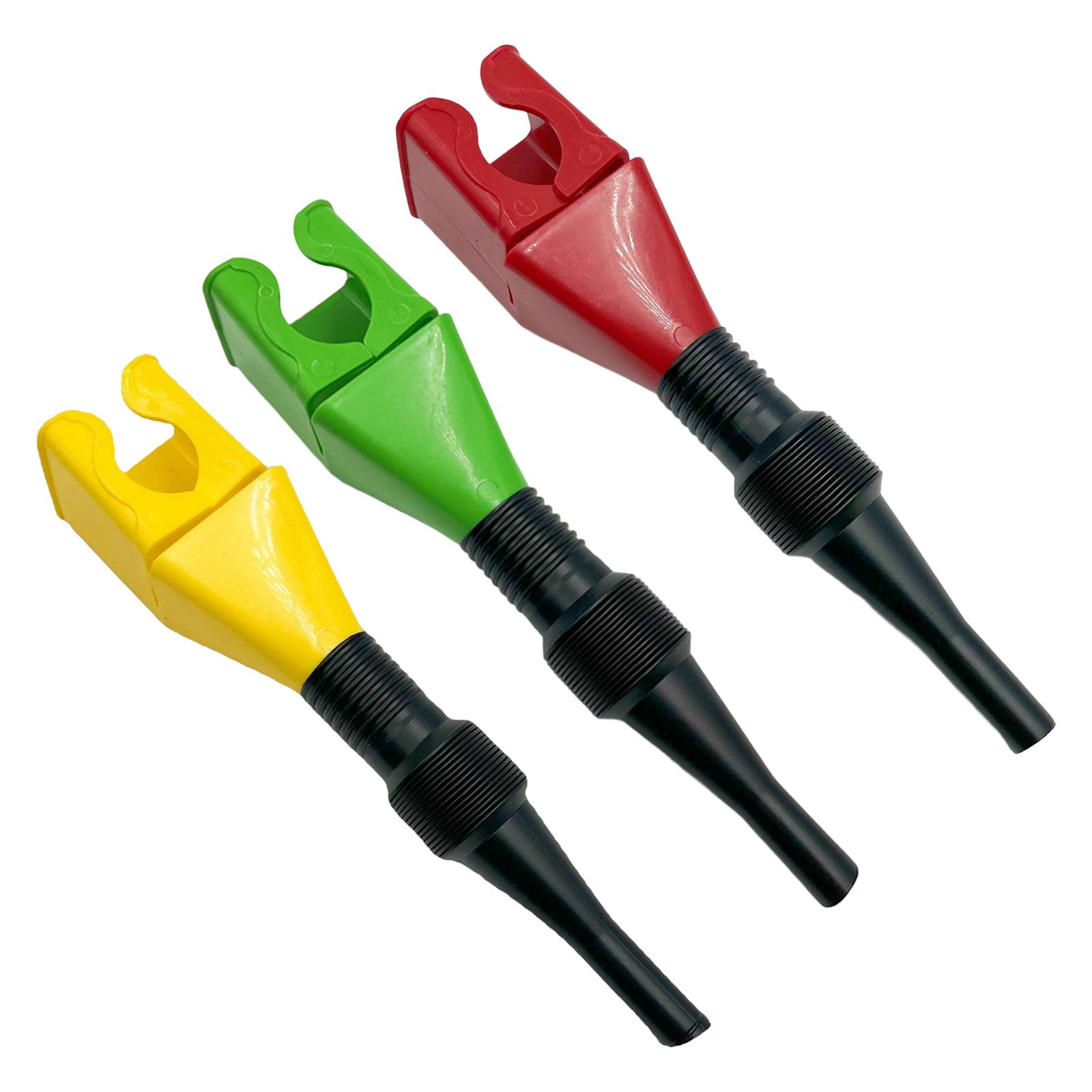 2xFlexible Fuel Funnel Gasoline Funnels Portable for Liquid Red