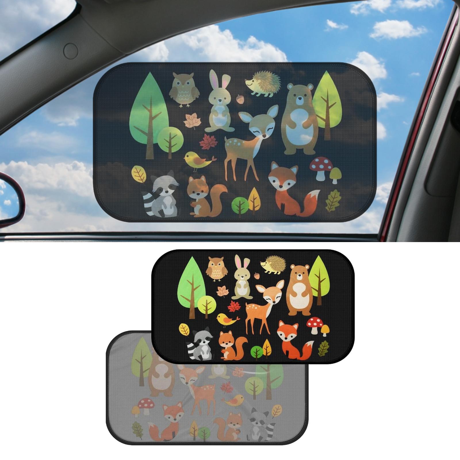 2Pcs Car Window Sun Shades Privacy Protection Universal Automotive Sunshades