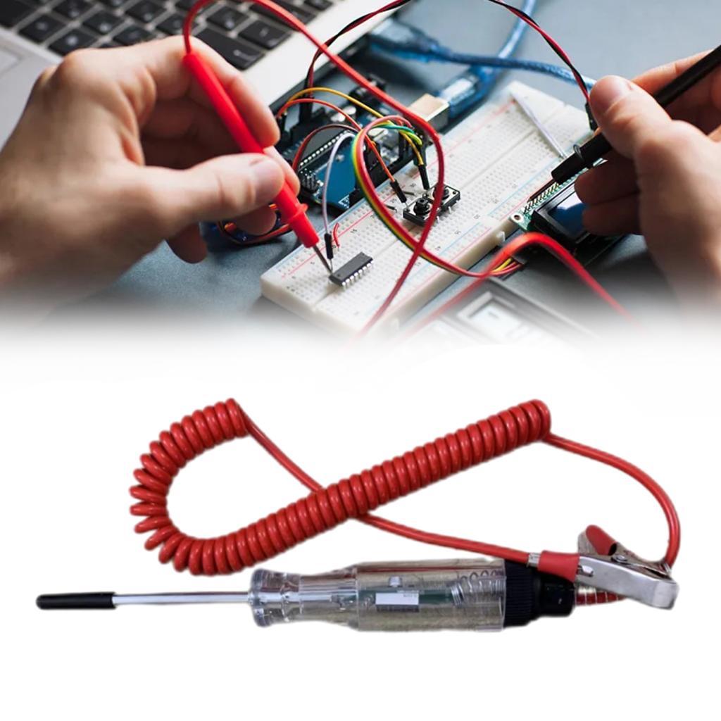 Automotive Circuit Tester Auto Electric Tester Light for Car Boat Truck red