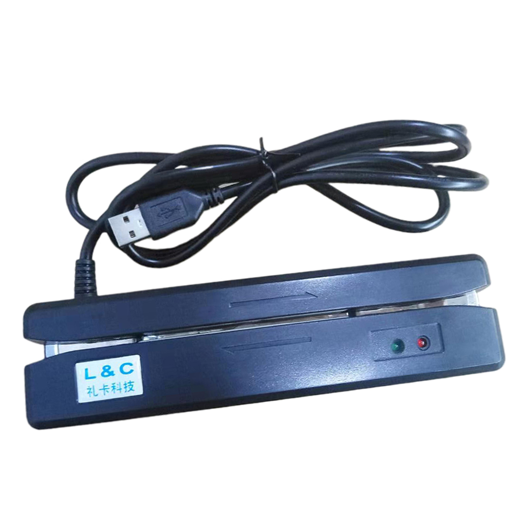 LC-402U 2 Track USB Magnetic Stripe Swipe Credit Debit POS Card Reader Black