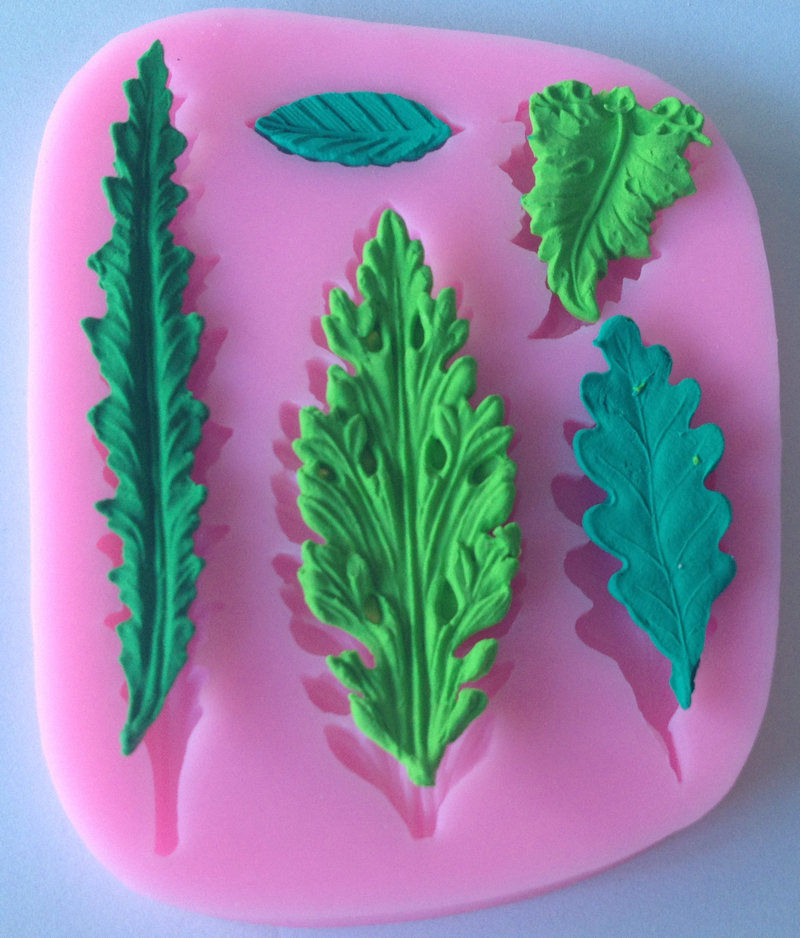 DIY Leaves Embosser Sugarcraft Silicone Mould Candy Cookie Cake Fondant Mold