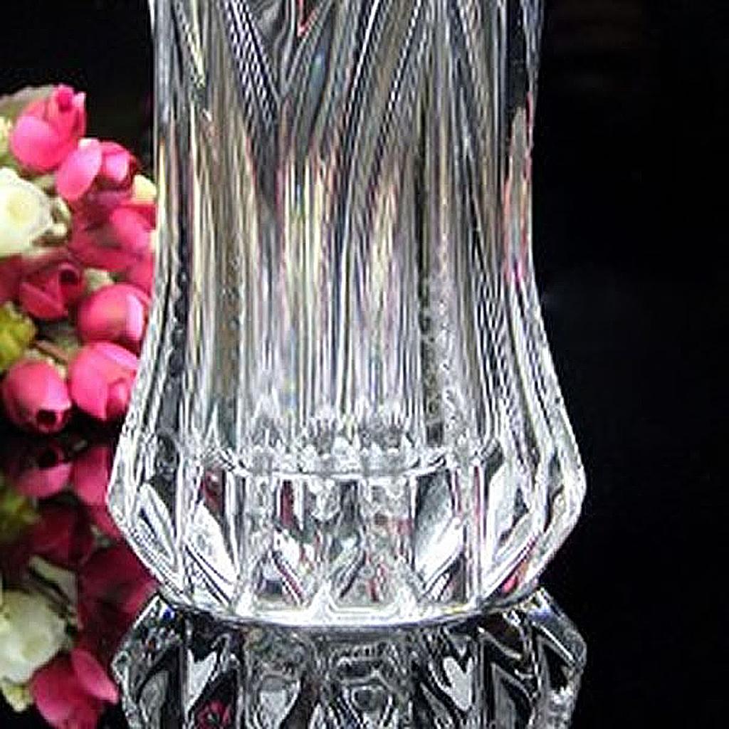 Crystal Glass Flower Vase Decorative Tabletop Vases for Home Living