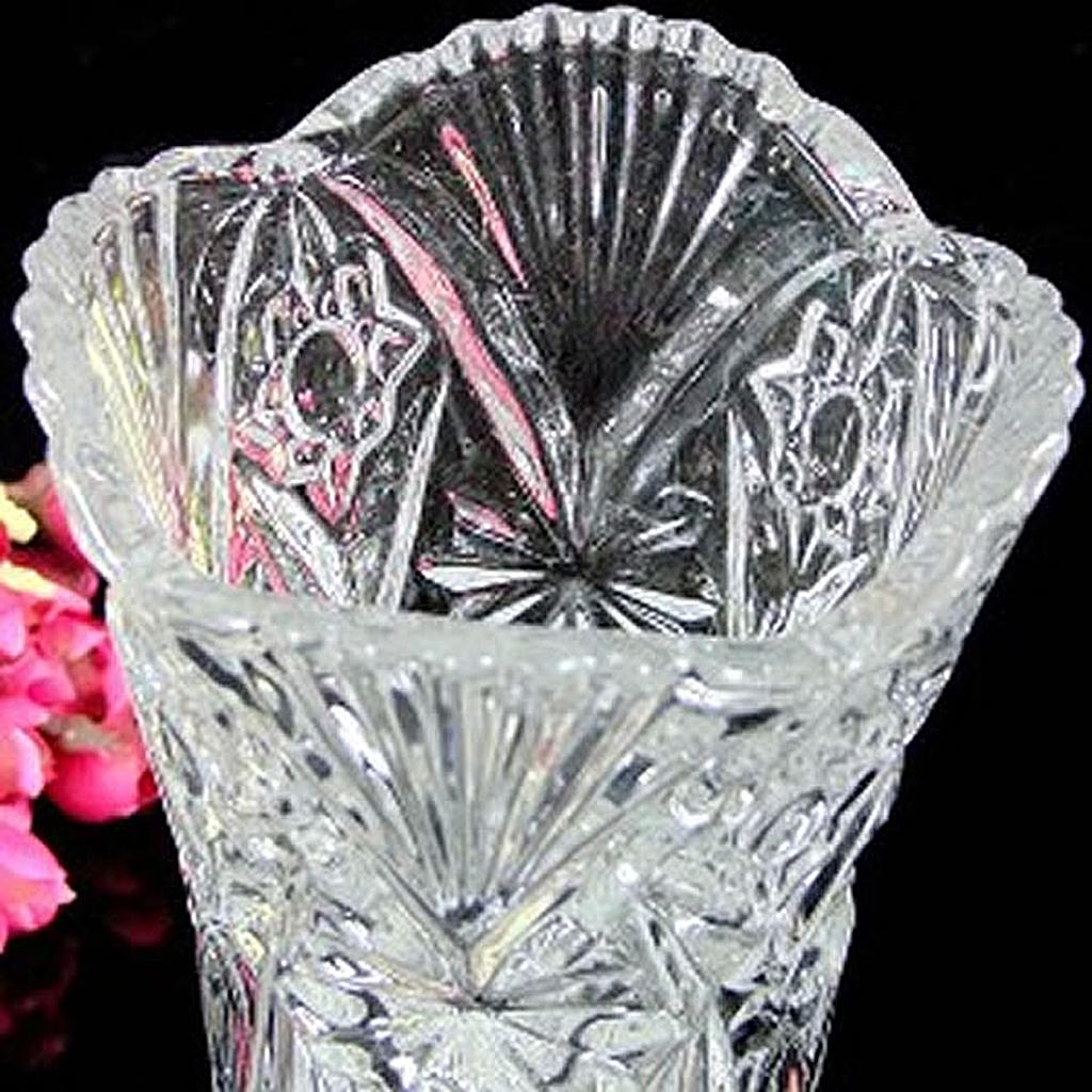 Crystal Glass Flower Vase Decorative Tabletop Vases For Home Living ...