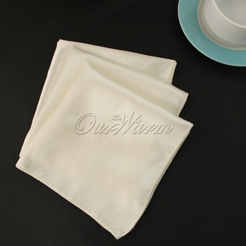 10x Polyester Napkin Pocket Handkerchief Square Wedding Party Tableware 23