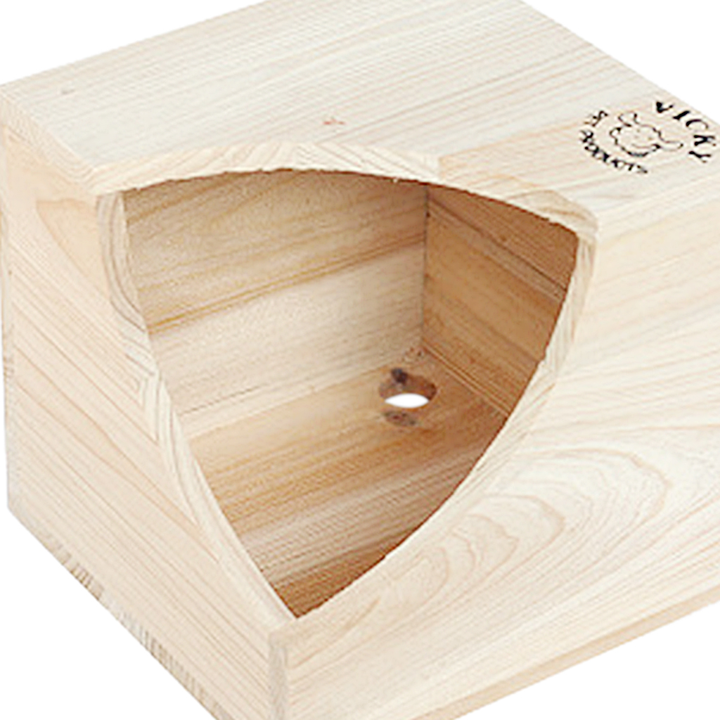 Small Pet Animal Natural Wooden Bed House for Hamster Mouse Gerbil Square 