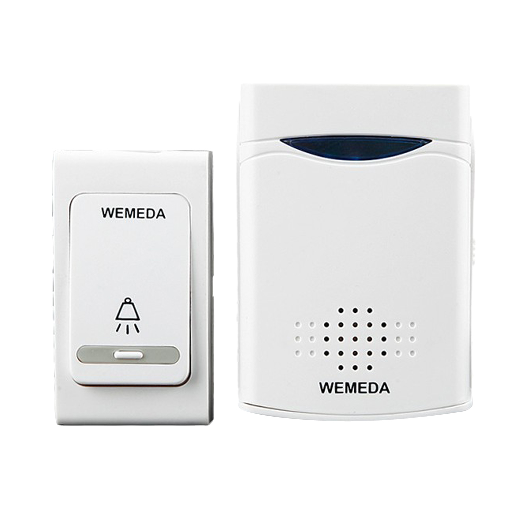 Battery Powered Wireless Doorbell Push Button Doorbell Ring for Home Security Access