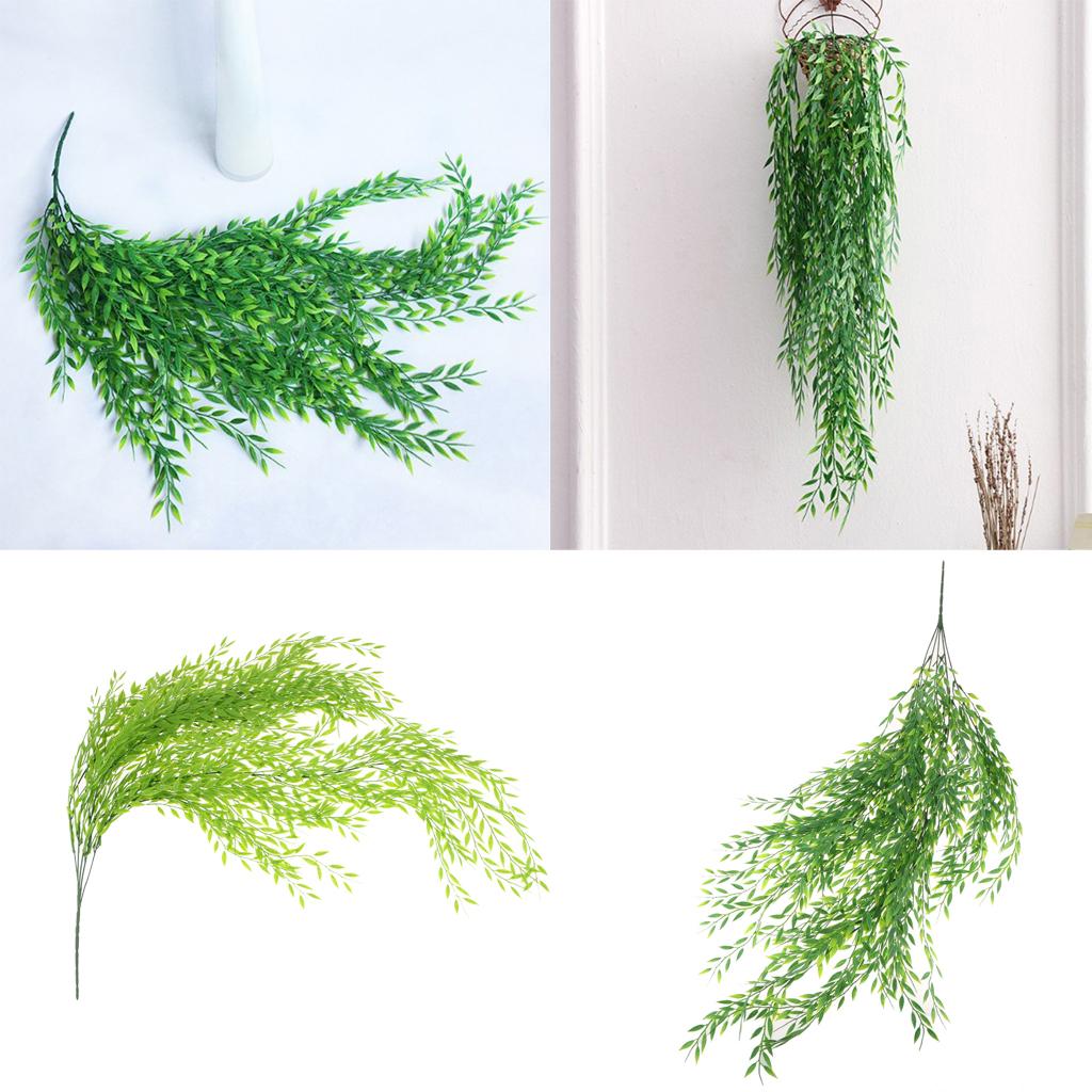 Artificial Flower String of Pearls Wicker Wall Hanging Succulents Plants D