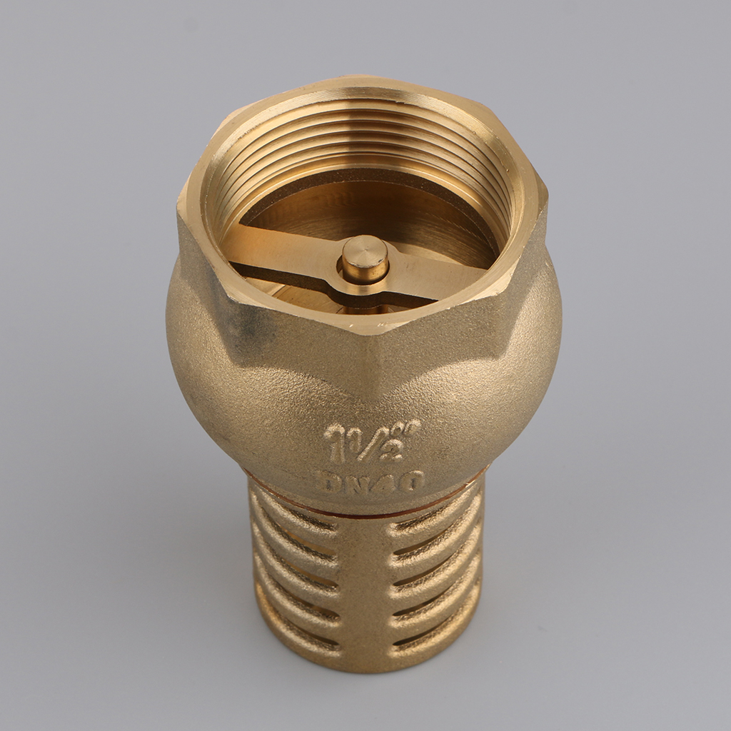 Heavy Duty Brass Foot Valve Female Threaded Water Pump Bottom Valve  DN32