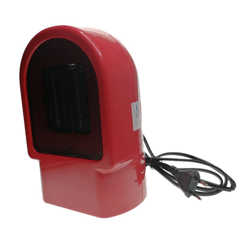 Portable Electric Space Heater Fan with Overheat Protection EU Plug Red