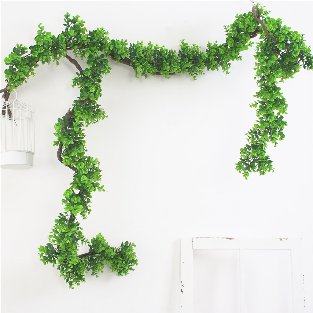 190cm Artificial Eucalyptus Vines Garland Greenery Wedding Backdrop Wall Art