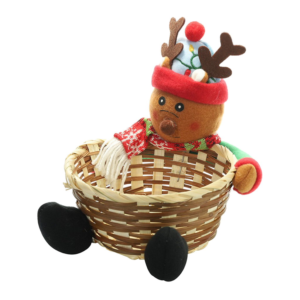 Cute Candy Storage Basket Christmas Party Gifts Holder Elk L