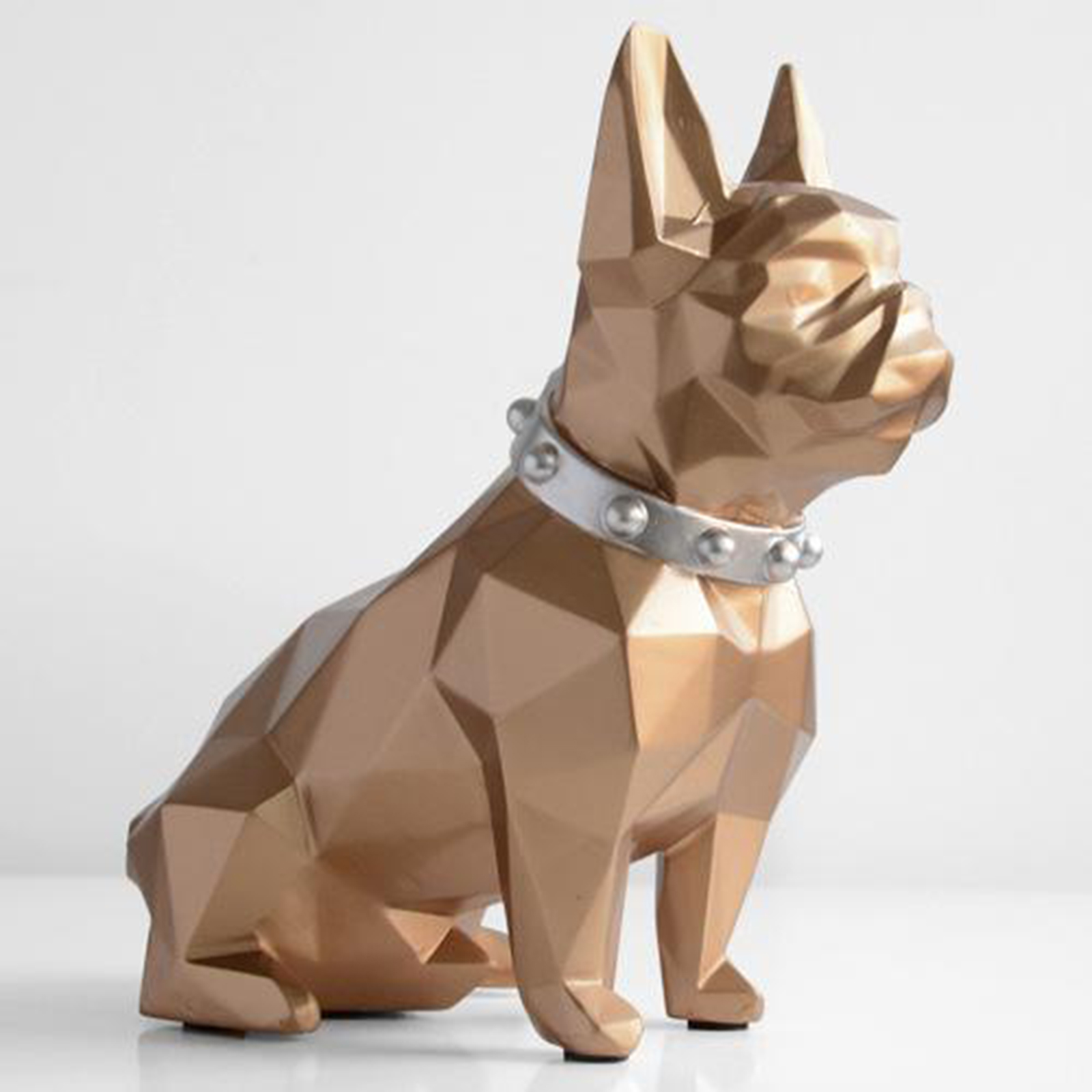 Bulldog Piggy Bank Figurine Artistic Dog Money Box Pot Child Gift Golden