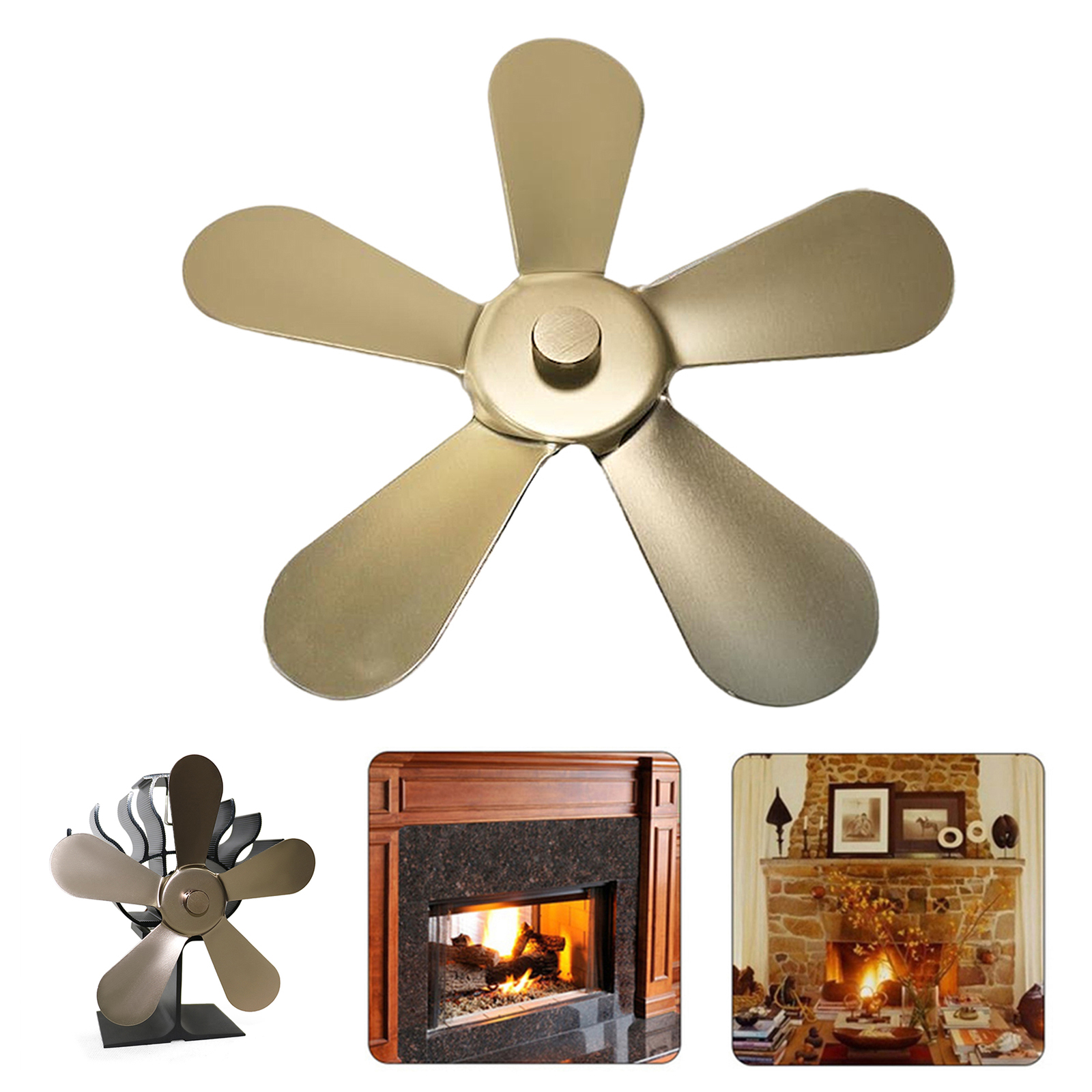 Fireplace Fan Replacement Blades Heat Powered Blade Attatchment Copper