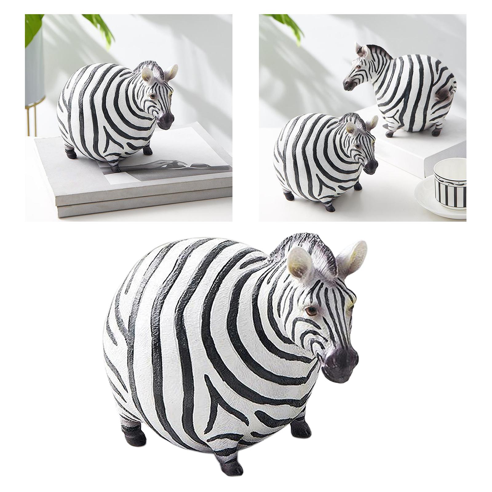 Cute Zebra Figurine Kids Toy Art Collectible Office Decoration Left Zebra