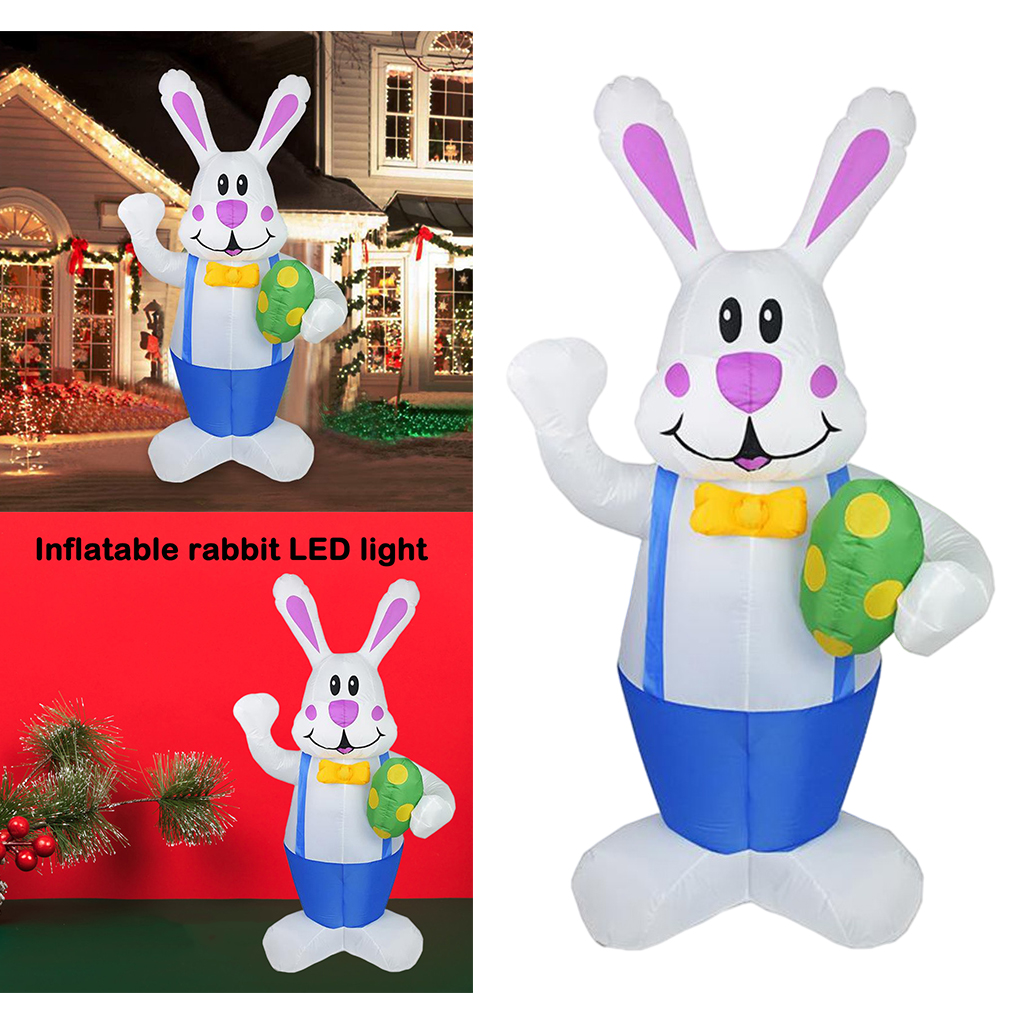 Inflatable Easter Bunny Luminous Rabbit Toy Outdoor Holiday Yard Decorations