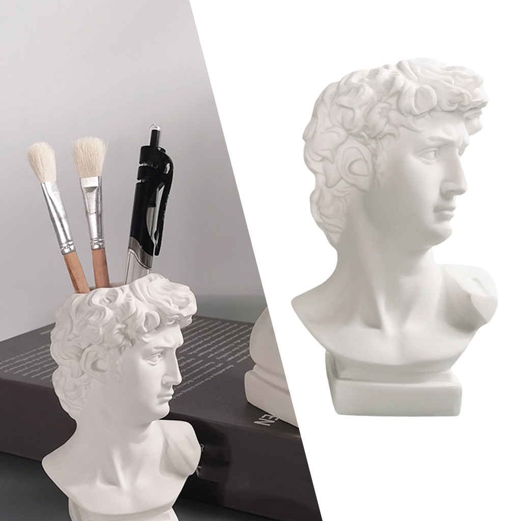 Greek Mythology David Plants Pot Flower Vase Decorative Bust Statue Planter