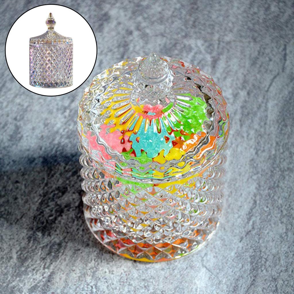 Multiuse Crystal Glass Jar Cookie Biscuit Cereal Storage Container 600ml C