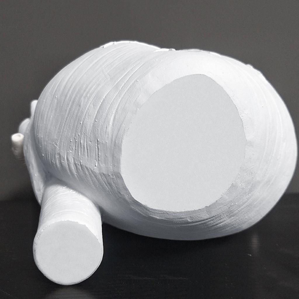 2xAnatomical Heart Vase Resin Statue Flower Pot Ornament White 15x10.5x21CM