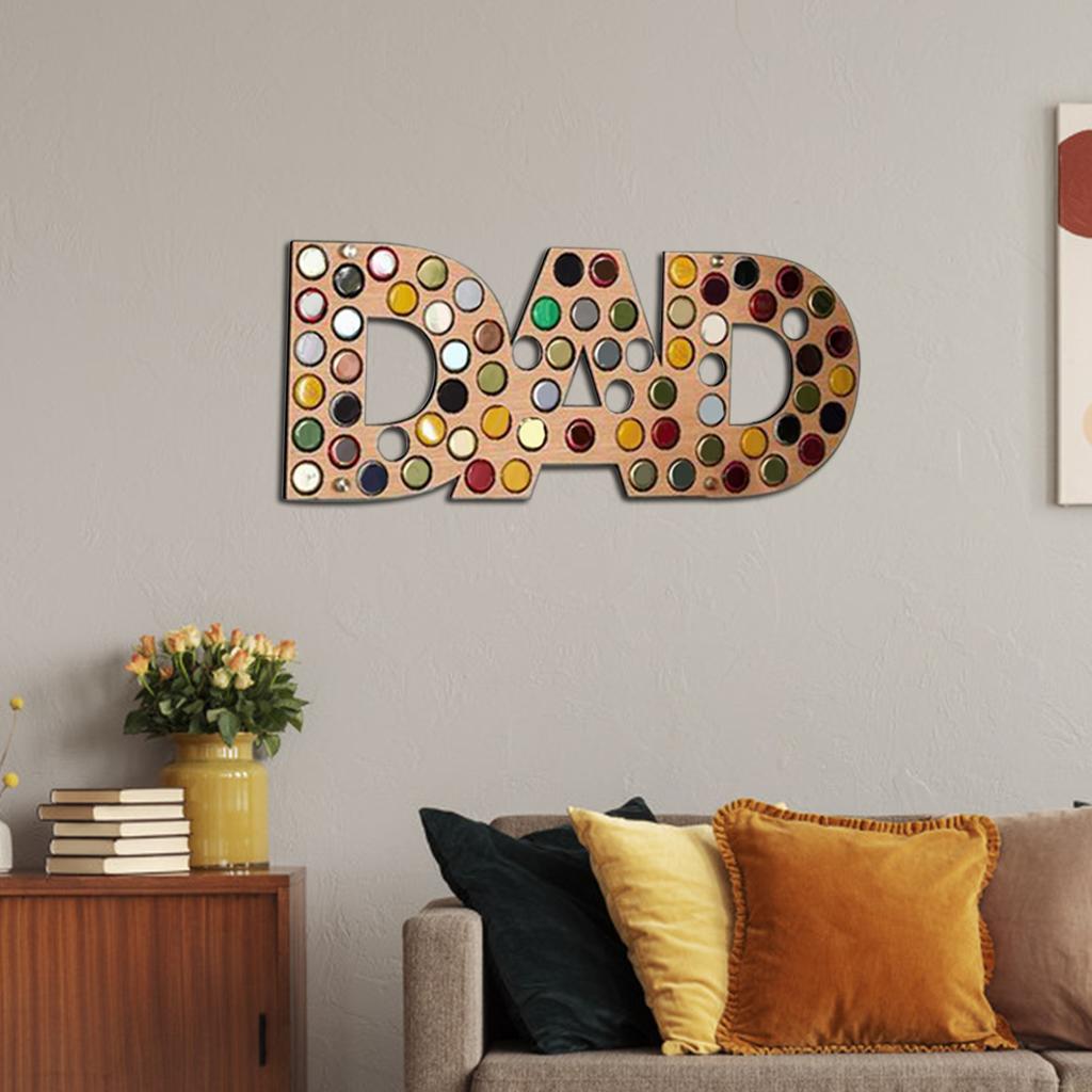 Beer Caps Collector Gift for Men Wall Art Home Decoration DAD