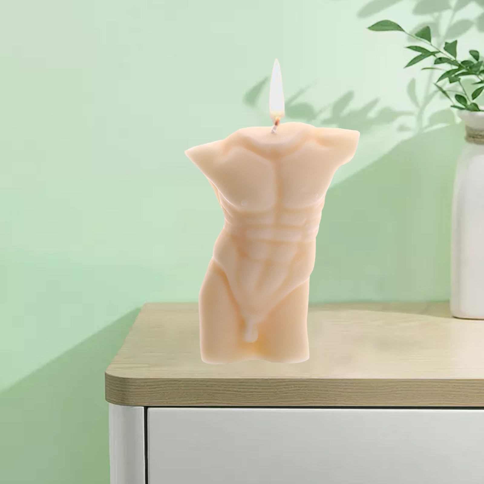 3D Male Body Soy Candle Torso Scented Wax Candles Home Skin