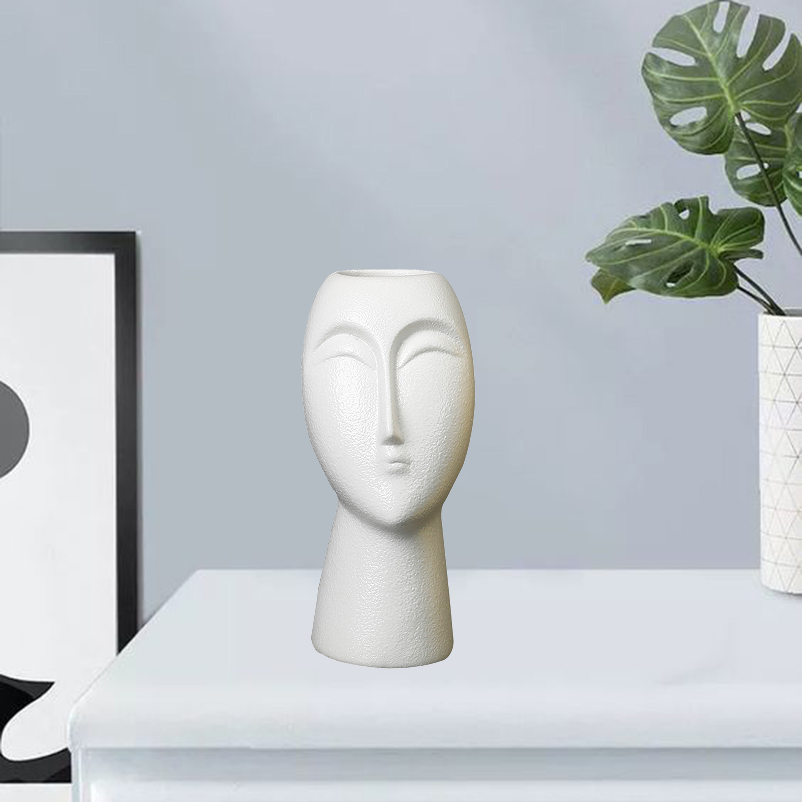 Ceramic Vase Modern Flower Vase Pot Decoration Home Table Decor White