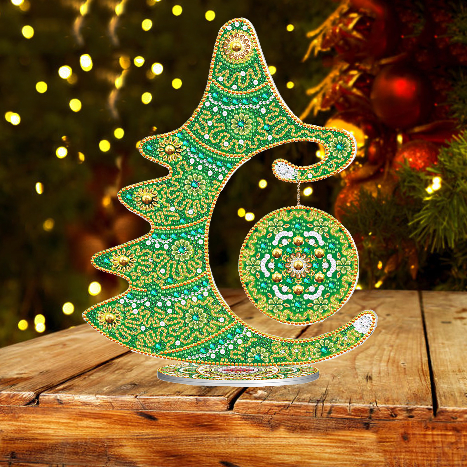 Diamond Painting Christmas Tree Craft 5D DIY Kit Ornament Gifts for New Year 23.5x28.5cm