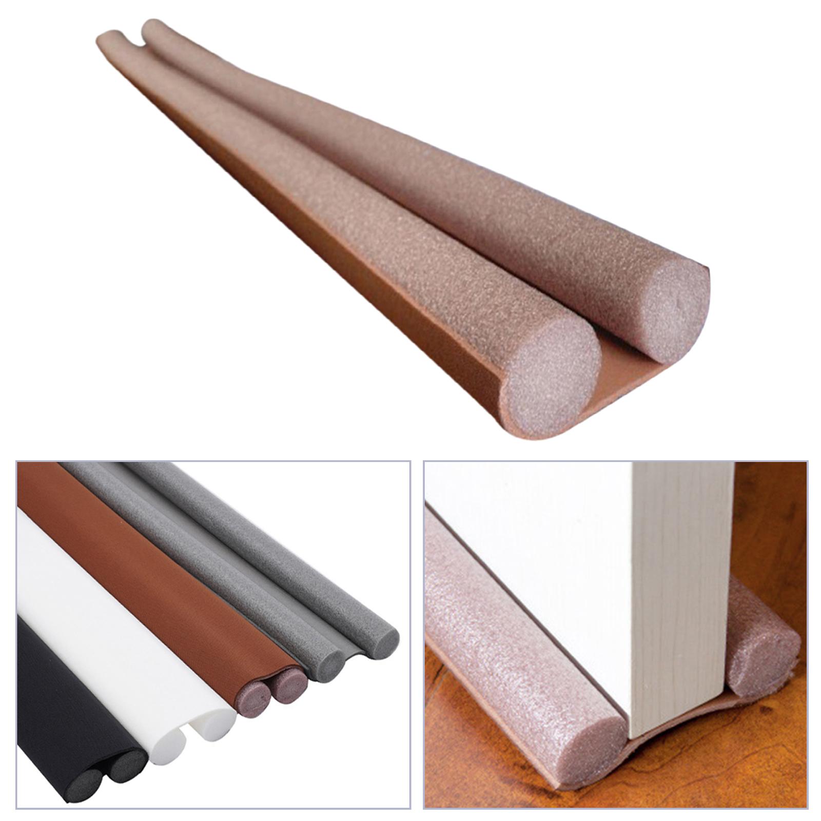 Door Draft Stopper Blocker Noise Proof Weather Stripping Doorstop Brown