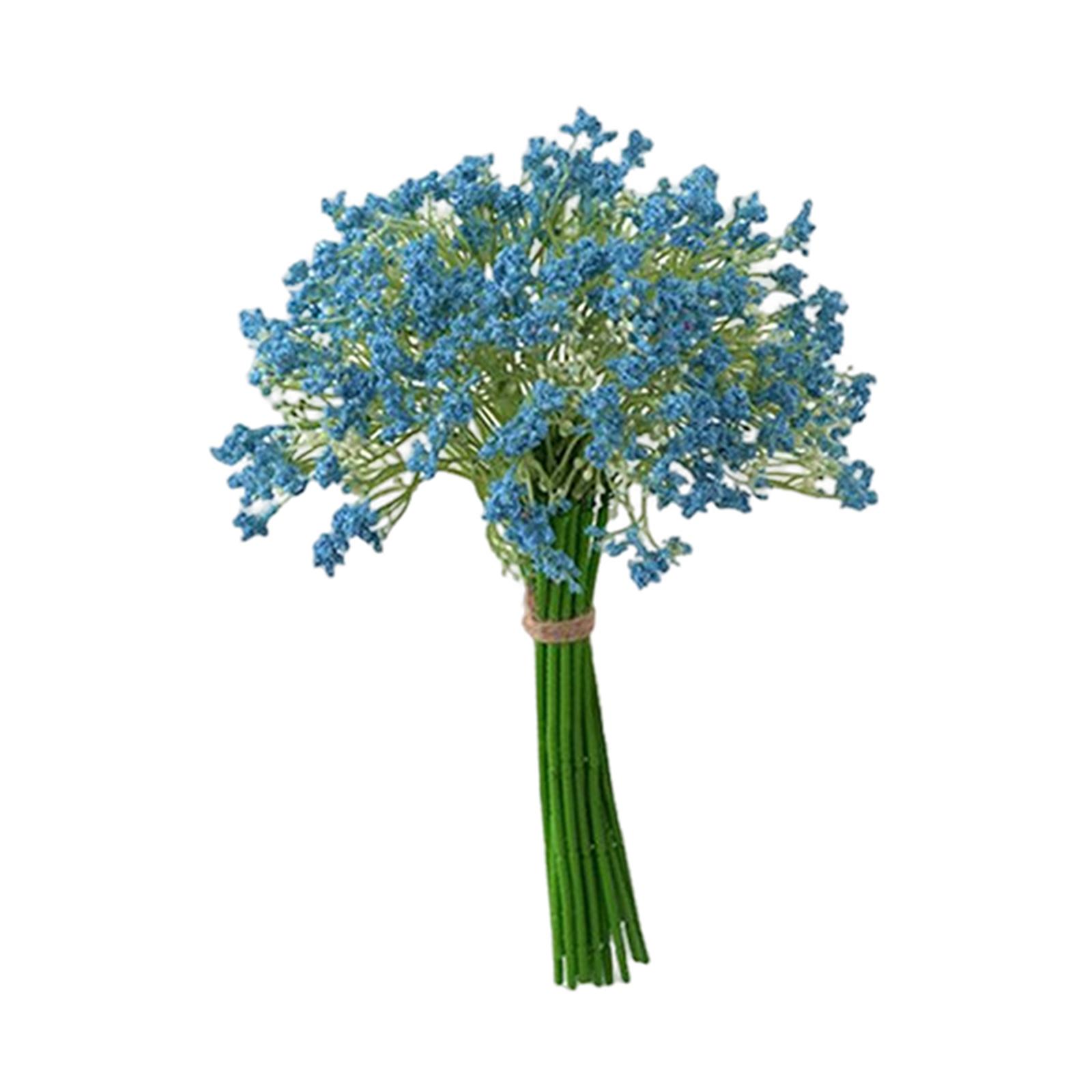 Gypsophila Bouquets Artificial Flowers Silk Flowers for Wedding Hotel Bridal Blue