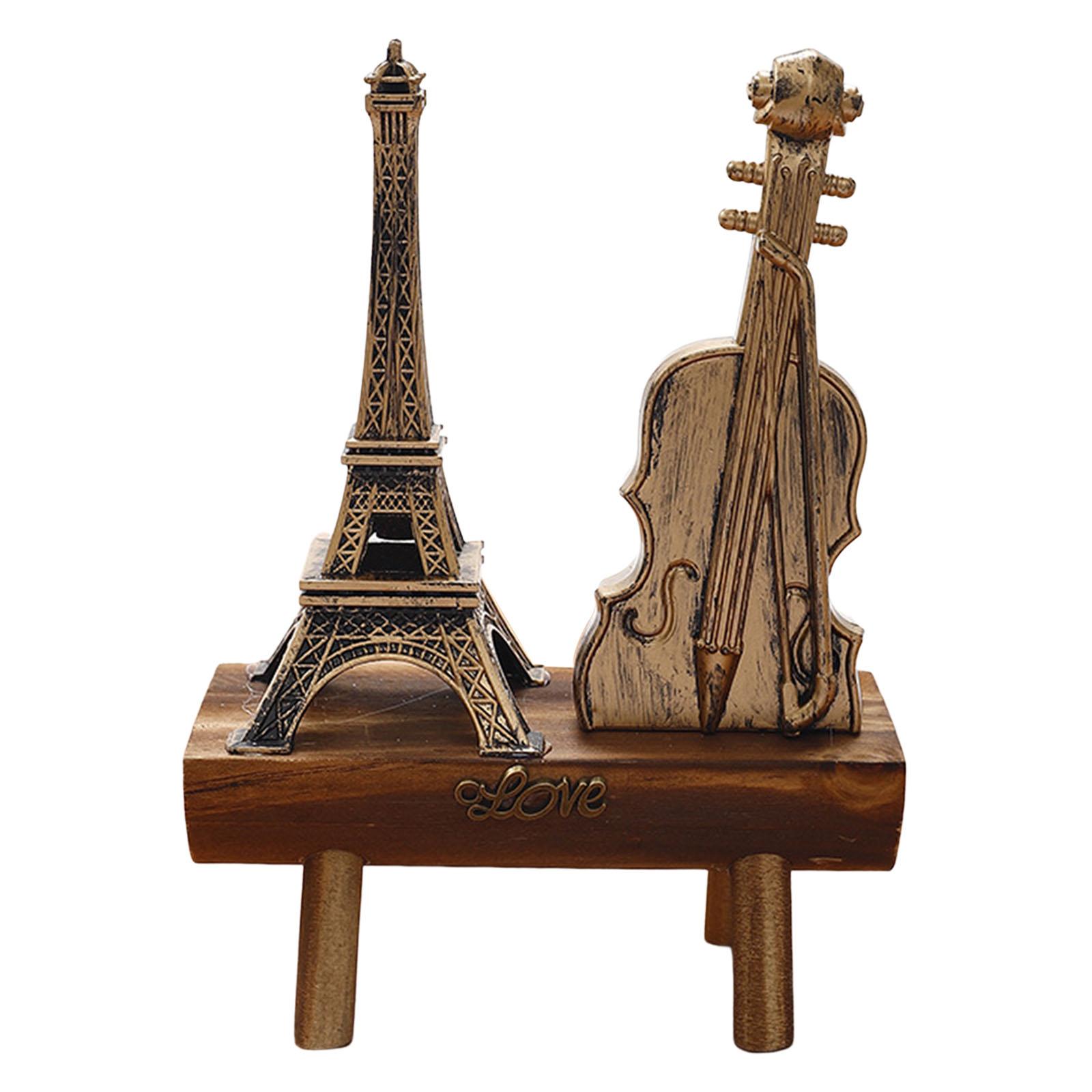 Miniature Wooden Model Crafts Ornament Kids Gift for Desktop Home Decor Tower